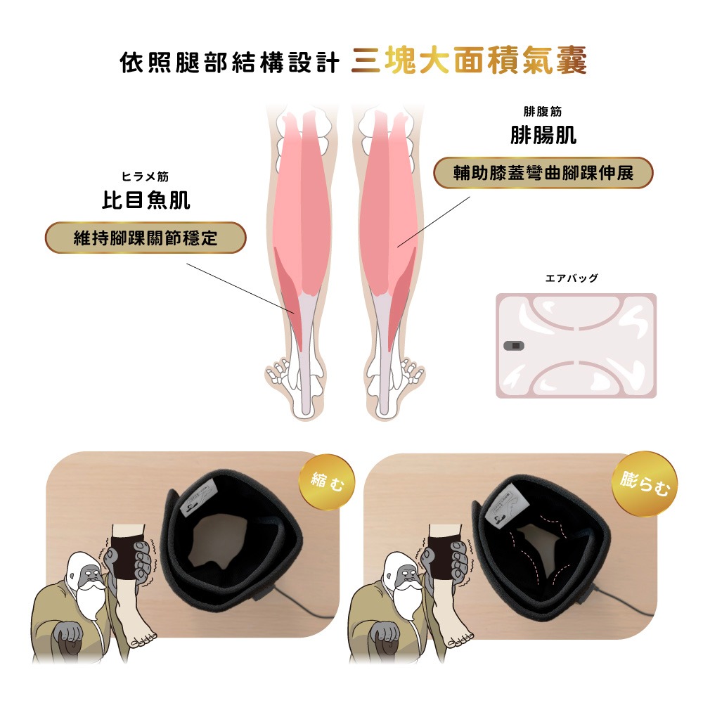 [台灣總代理公司貨保固一年] 兩色 猩猩仙人之握腿部按摩器 按摩 大猩猩-細節圖6
