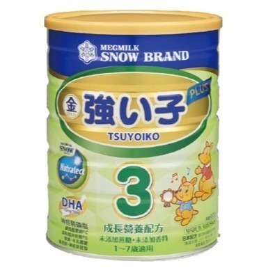 SNOW 雪印 金強子 PLUS 成長奶粉3號 900g／罐