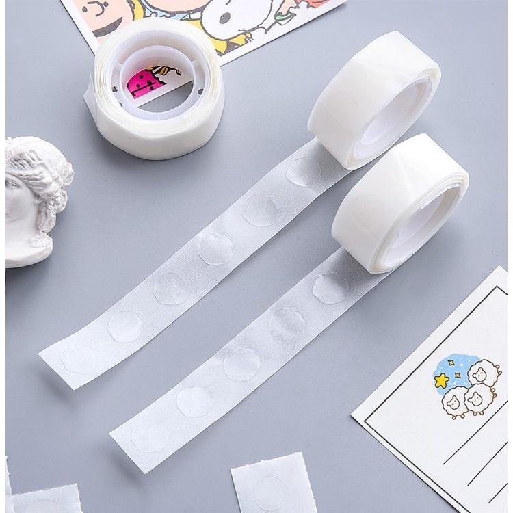 🔥現貨秒出🔥雙面膠粒100粒 圓點膠帶 萬能雙面膠 手帳裝飾無痕貼 婚慶派對 生日裝飾 文具用品 506-008 青採麥-細節圖5