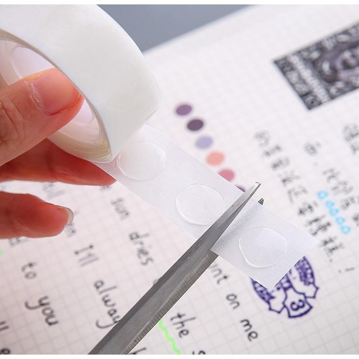 🔥現貨秒出🔥雙面膠粒100粒 圓點膠帶 萬能雙面膠 手帳裝飾無痕貼 婚慶派對 生日裝飾 文具用品 506-008 青採麥-細節圖6