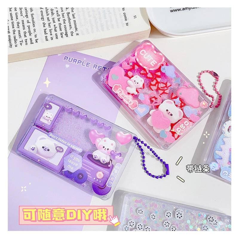 🔥台灣現貨🔥水果流沙咕卡 亮粉流沙咕卡 送珠鏈 咕盤 吊飾 鑰匙扣 貼紙 壓克力 相框 文具用品 507-013 青採麥-細節圖6