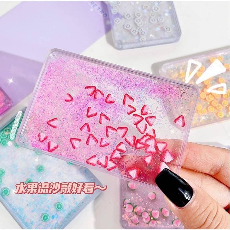 🔥台灣現貨🔥水果流沙咕卡 亮粉流沙咕卡 送珠鏈 咕盤 吊飾 鑰匙扣 貼紙 壓克力 相框 文具用品 507-013 青採麥-細節圖8