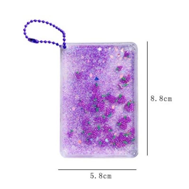 🔥台灣現貨🔥水果流沙咕卡 亮粉流沙咕卡 送珠鏈 咕盤 吊飾 鑰匙扣 貼紙 壓克力 相框 文具用品 507-013 青採麥-細節圖9