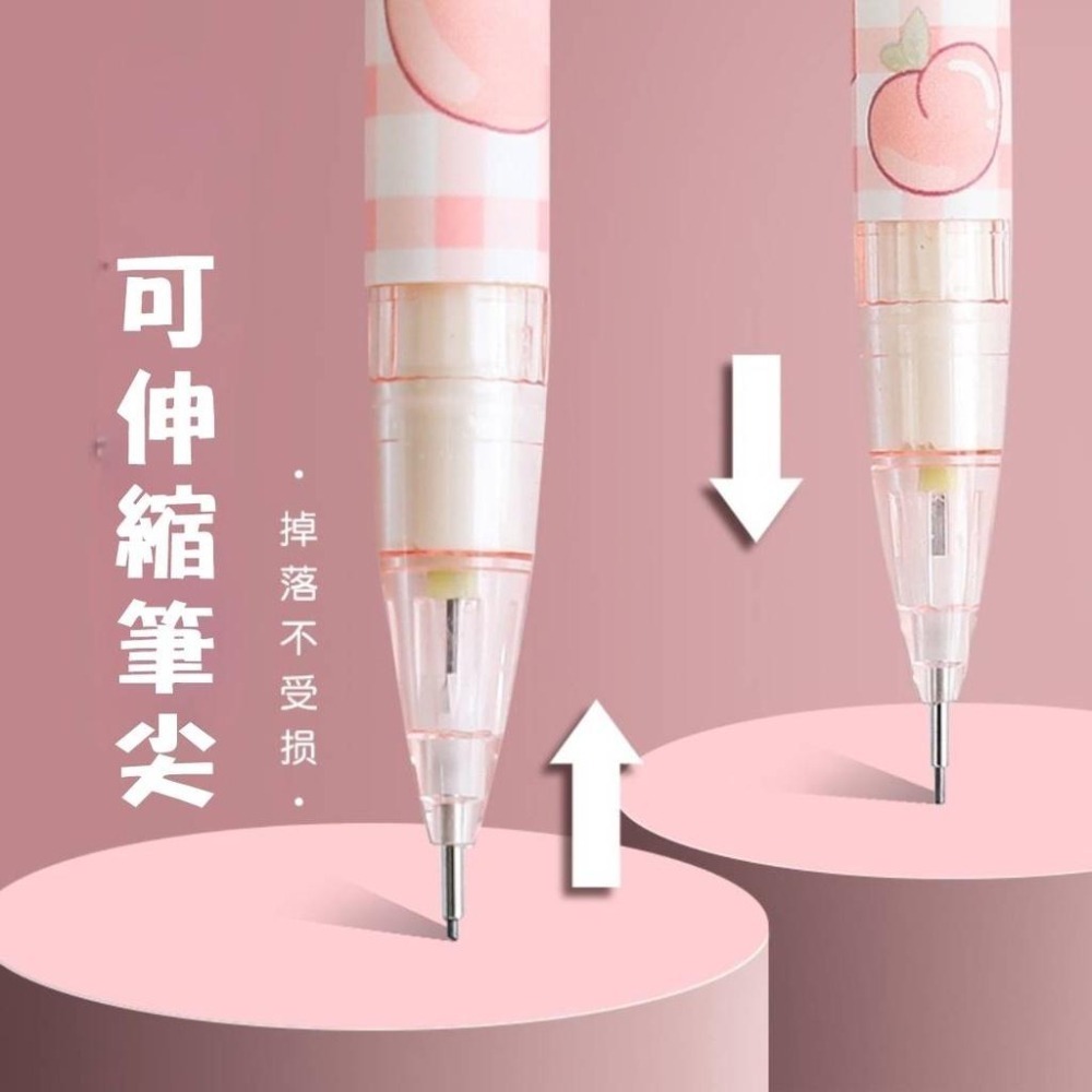 🔥台灣現貨🔥自動鉛筆0.5mm可伸縮筆頭 帶橡皮擦 2B 鉛筆 辦公 學生/孩童 文具用品501-006青採麥-細節圖7