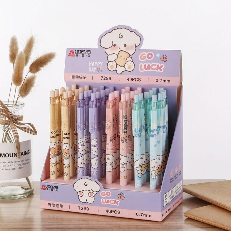 🔥台灣現貨🔥自動鉛筆0.5mm可伸縮筆頭 帶橡皮擦 2B 鉛筆 辦公 學生/孩童 文具用品501-006青採麥-細節圖9