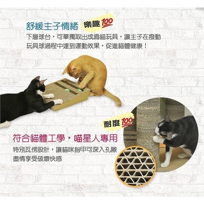 【Co.Co.Cat 酷酷貓 】羅馬宮殿-100%台灣製貓抓板-細節圖5