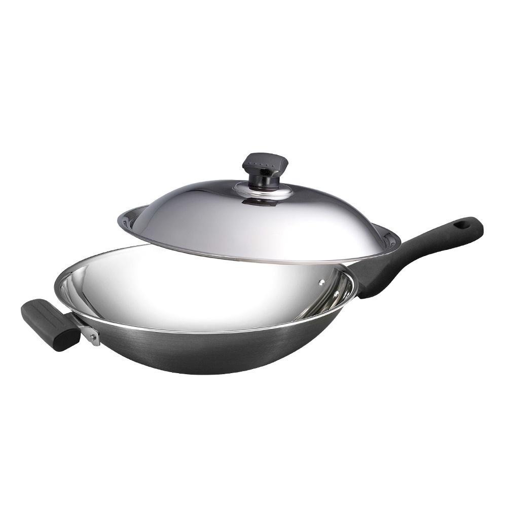 【SILWA 西華】 傳家寶304不鏽鋼複合金炒鍋37cm（曾國城熱情推薦)-細節圖2