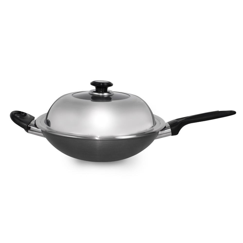 【SILWA 西華】傳家寶304不鏽鋼複合金炒鍋32cm（曾國城熱情推薦)-細節圖2