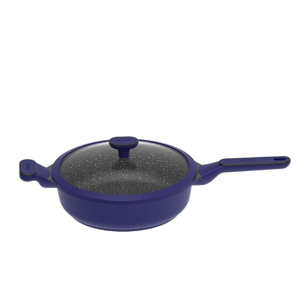 【SILWA 西華】瑞士黑岩不沾深煎鍋28cm(曾國城熱情推薦)-細節圖2