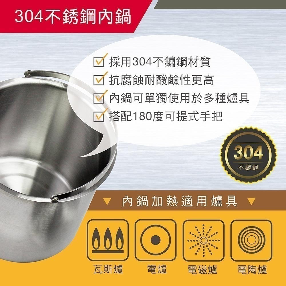 【SILWA 西華】304不鏽鋼燜燒鍋/悶燒鍋5L-台灣製造-細節圖3