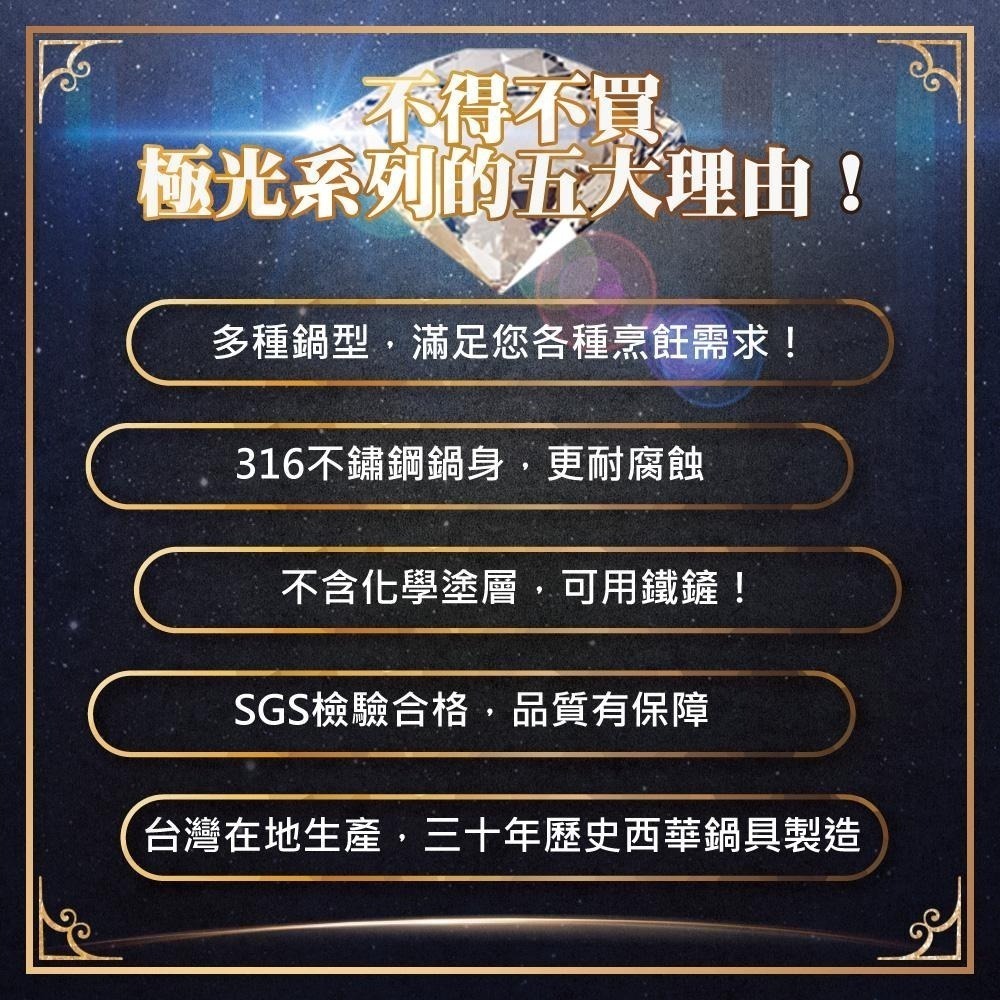 【SILWA西華】極光PLUS316不鏽鋼炒鍋36cm-細節圖2