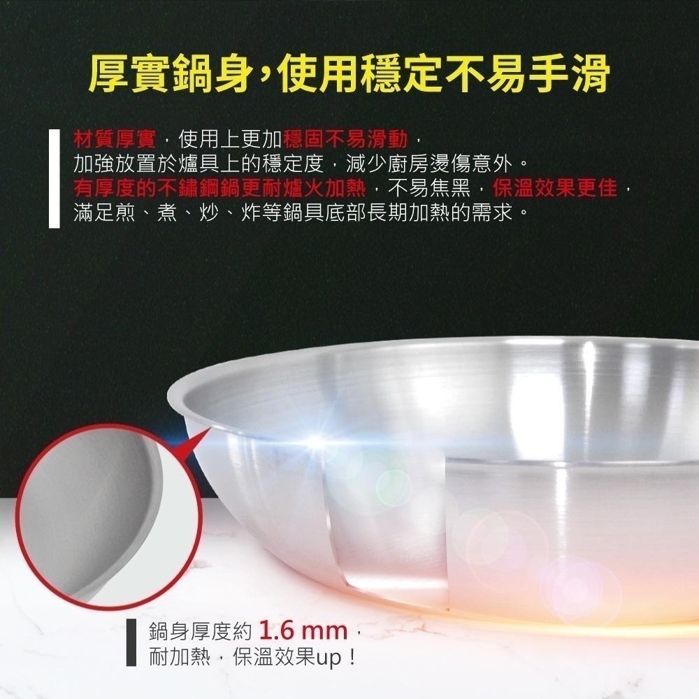 【SILWA 西華】厚釜不鏽鋼平底鍋28cm -無蓋-細節圖5