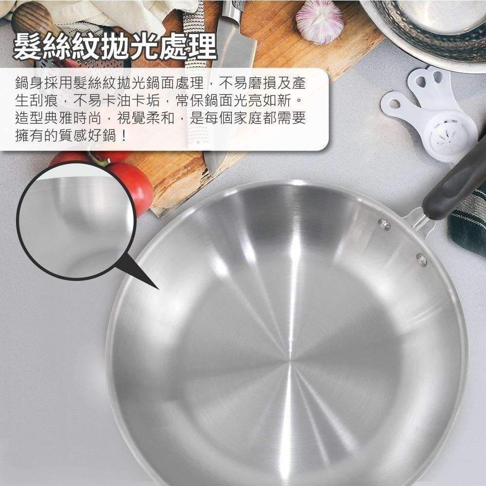 【SILWA 西華】厚釜不鏽鋼平底鍋28cm -無蓋-細節圖2