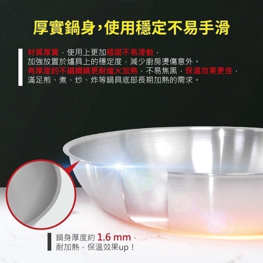 【SILWA 西華】厚釜不鏽鋼平底鍋28cm -無蓋-細節圖5