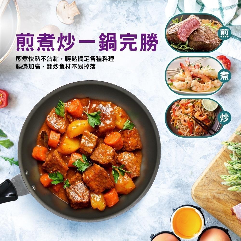 【SILWA 西華】厚釜紫羅蘭不沾平底鍋28cm-含蓋-細節圖3