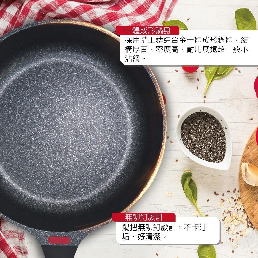 【SILWA 西華】曜黑不沾平底鍋28cm(無蓋)-細節圖4