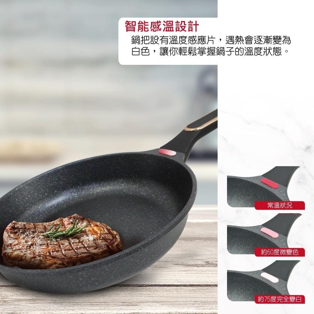 【SILWA 西華】曜黑不沾平底鍋28cm(無蓋)-細節圖6