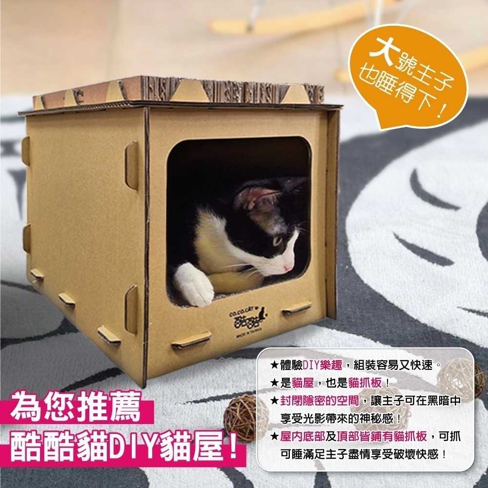 【Co.Co.Cat 酷酷貓】DIY貓屋 / 獨棟別墅-買屋首選★買一送一-細節圖5