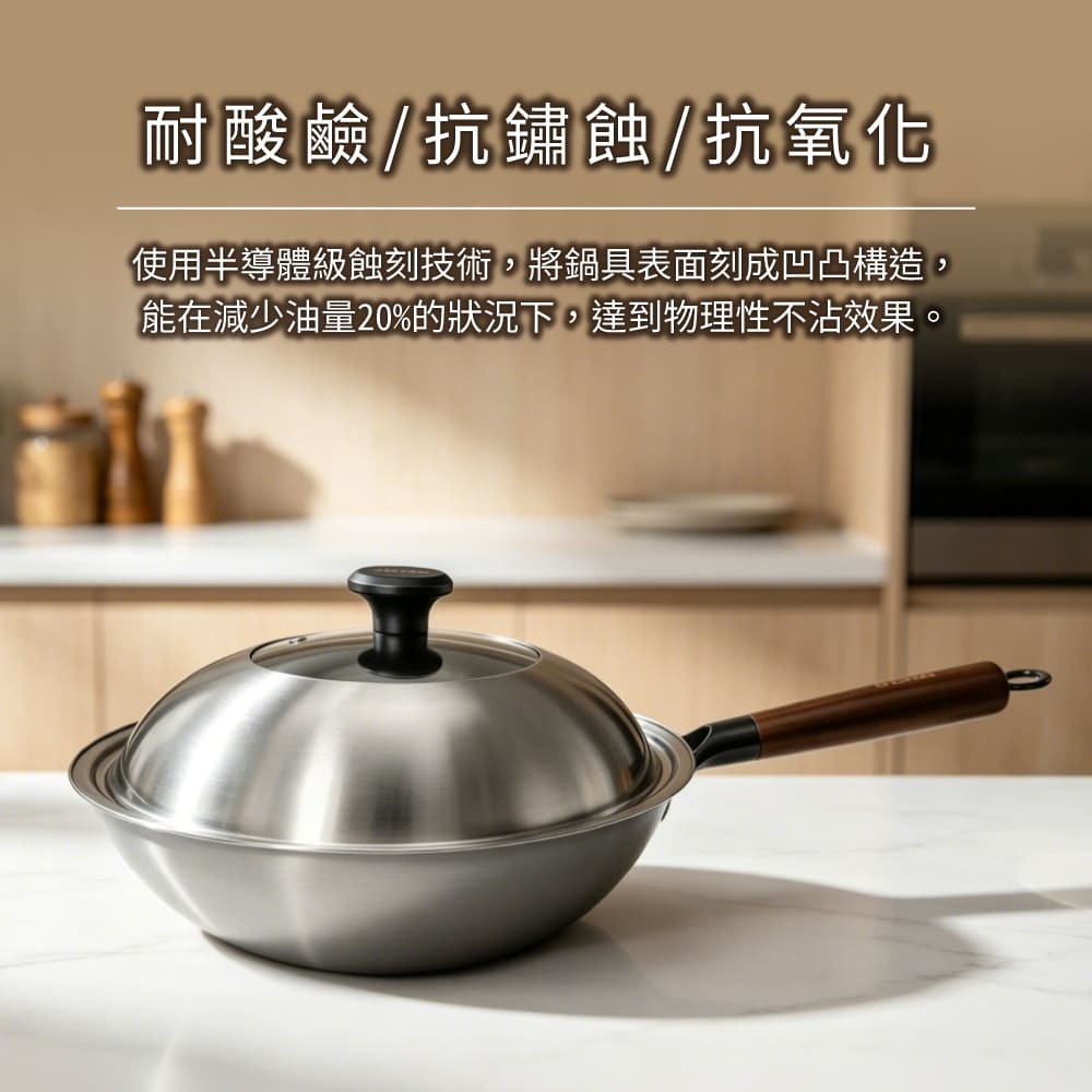 【SILWA 西華】匠黑窒化鐵鍋32CM(含蓋)-細節圖3