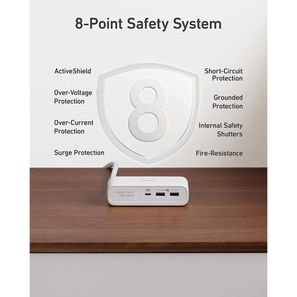 [現貨]Anker 521 Charging Station 30W 6合1 USB-C充電延長線 1.5米-細節圖4