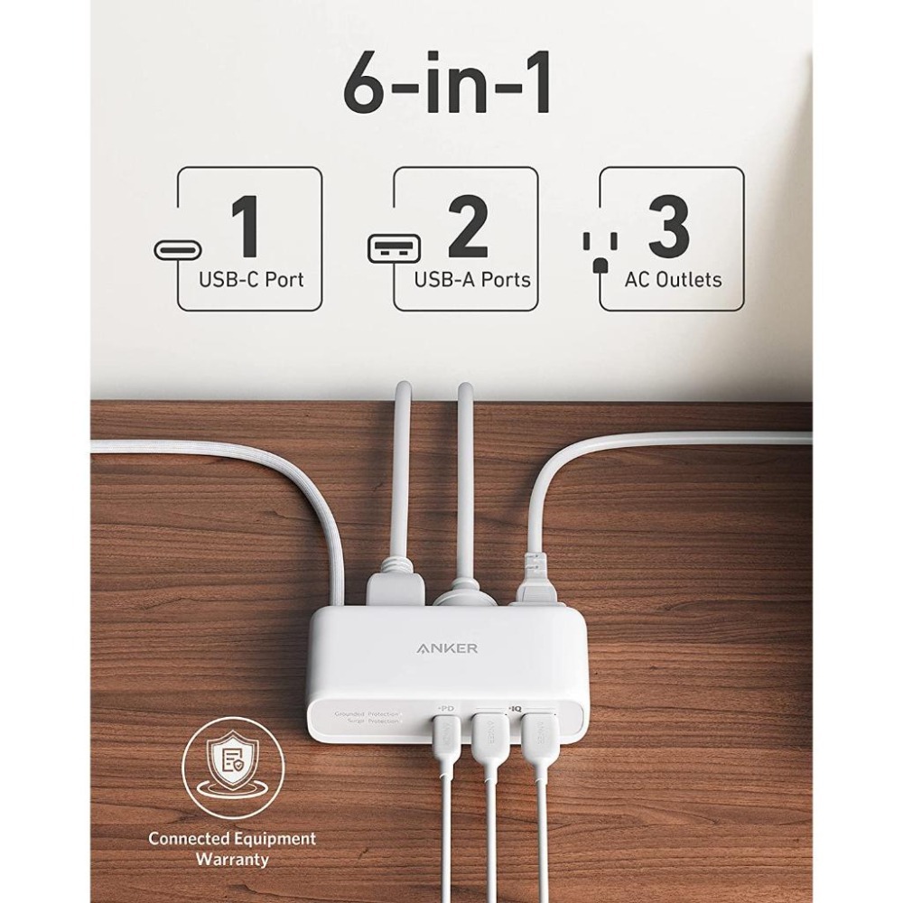 [現貨]Anker 521 Charging Station 30W 6合1 USB-C充電延長線 1.5米-細節圖7