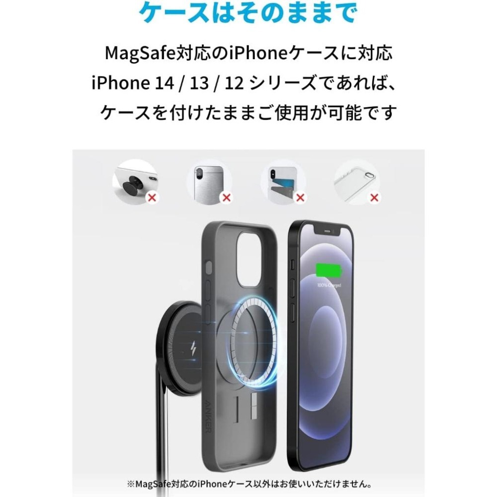 [現貨]Anker 533 Magnetic Wireless Charger 磁吸式/無線輸出/USB快速充電器-細節圖6