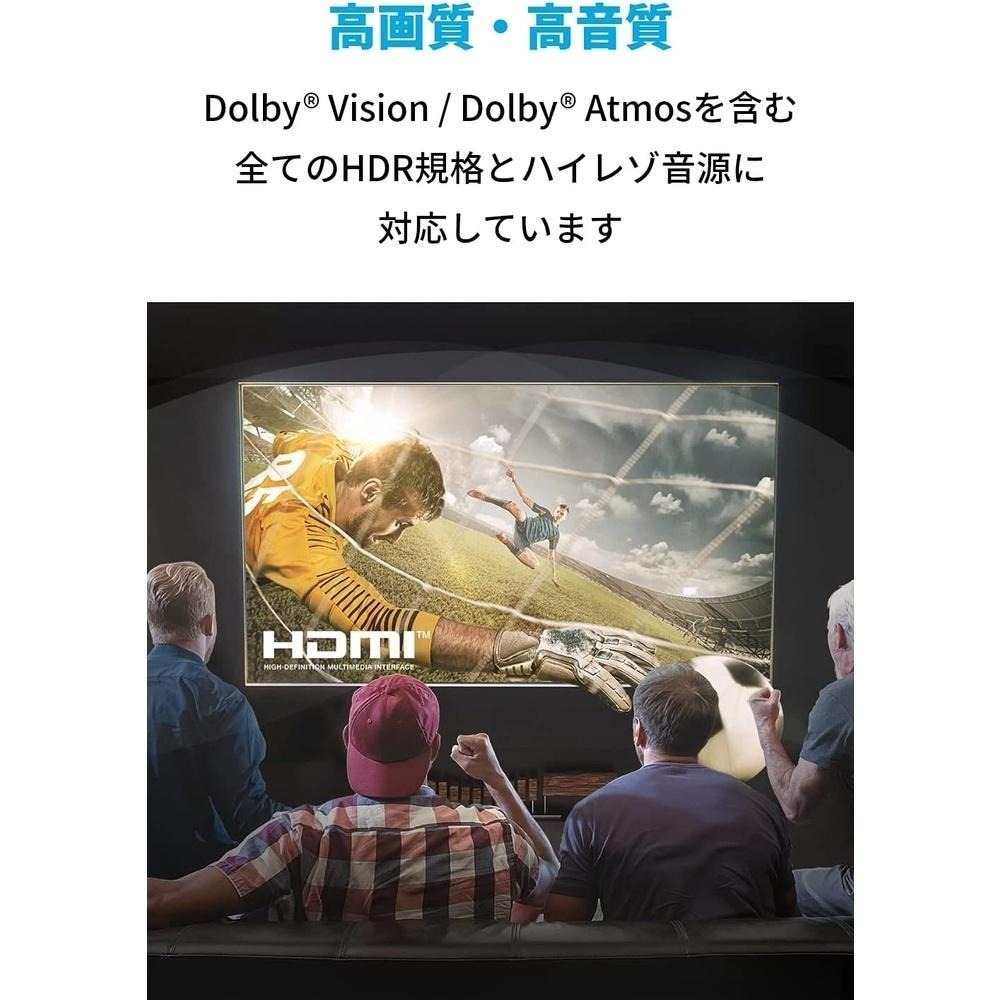 [現貨]Anker Ultra High Speed HDMI 2.1認證線 4K(120Hz) 8K(60Hz) 2m-細節圖4