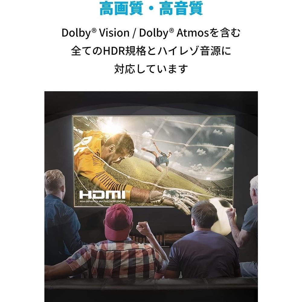 [現貨]Anker Ultra High Speed HDMI 2.1認證線 4K(120Hz) 8K(60Hz) 2m-細節圖4