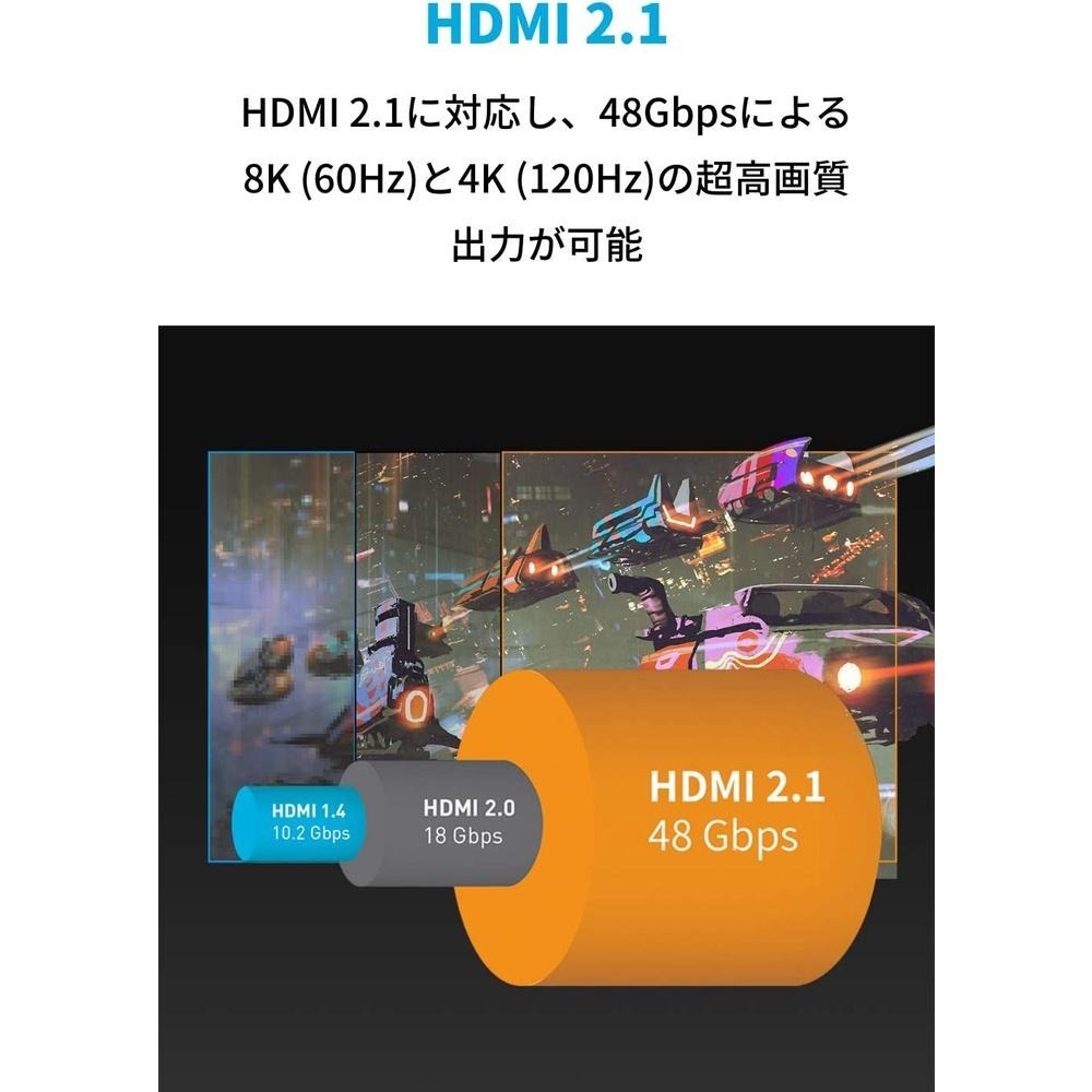 [現貨]Anker Ultra High Speed HDMI 2.1認證線 4K(120Hz) 8K(60Hz) 2m-細節圖5