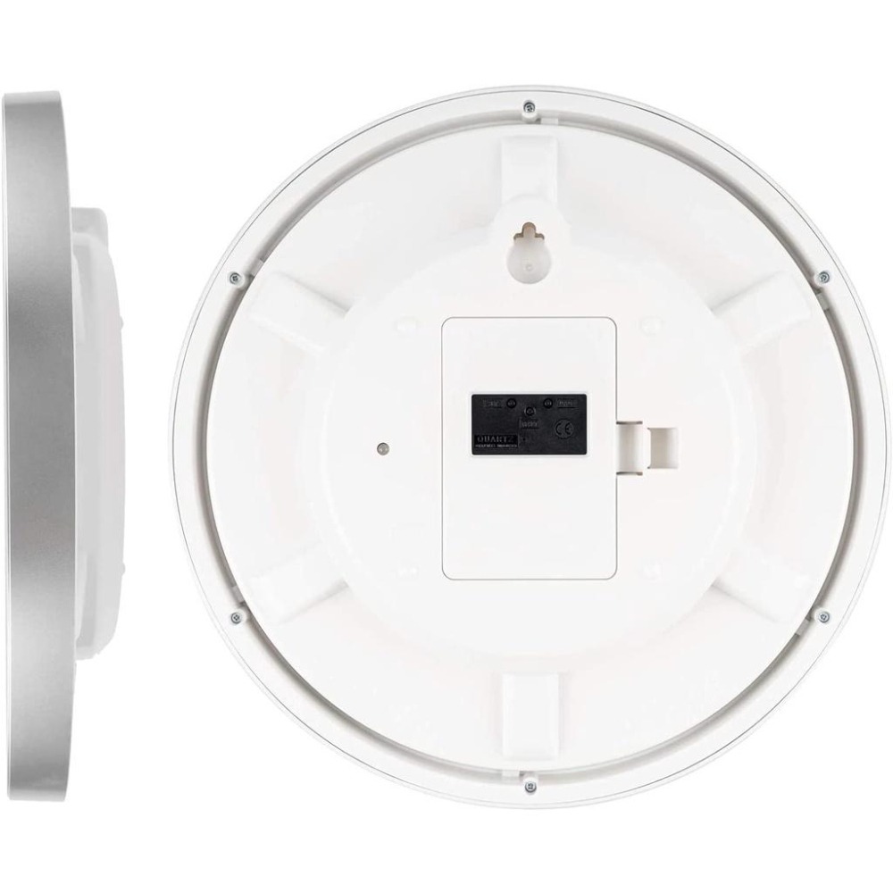 [現貨] CASIO 卡西歐電波掛鐘 自動對時 秒針停止功能明暗感應 電波鐘 30.5公分 銀色 黑色-細節圖5