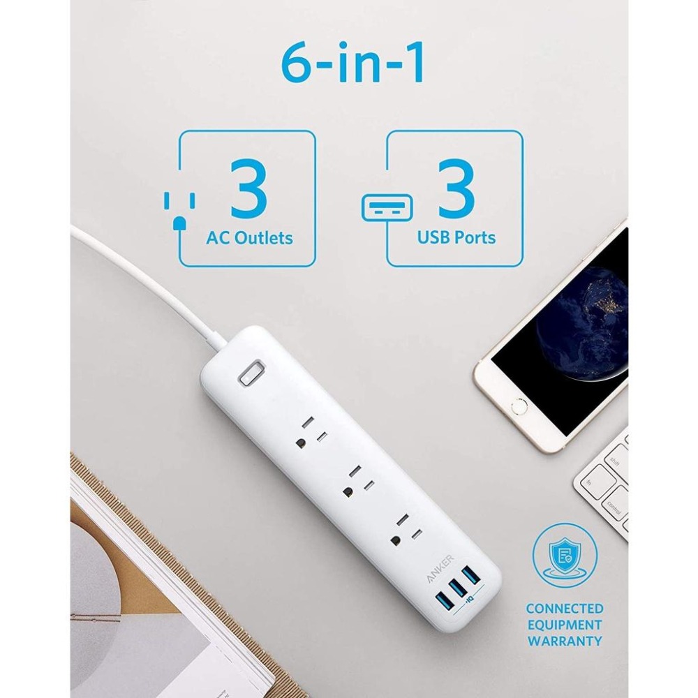 [現貨] Anker Power Strip with USB 延長線  USB充電器 充電頭-細節圖5