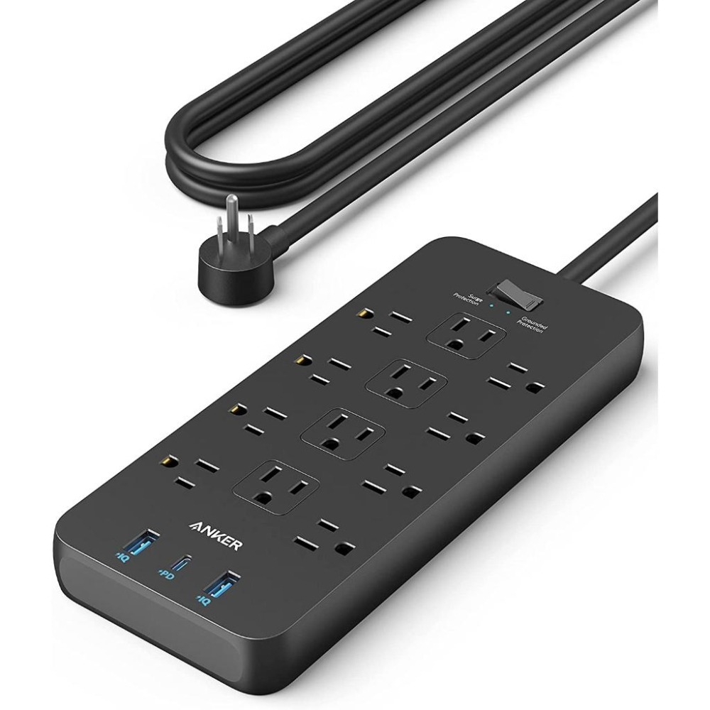 [現貨] Anker 351 Power Strip with PD  延長線12孔 PD快充 USB充電器 充電頭-細節圖2