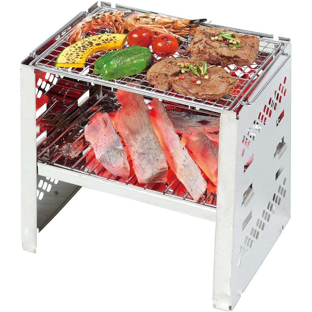 [現貨]CAPTAIN STAG 日本鹿牌 UG-42 焚火臺 烤肉爐 不銹鋼 三段調整 多功能焚火臺-細節圖3