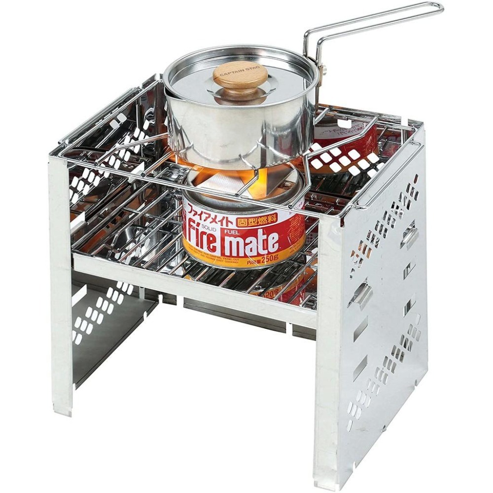 [現貨]CAPTAIN STAG 日本鹿牌 UG-42 焚火臺 烤肉爐 不銹鋼 三段調整 多功能焚火臺-細節圖4