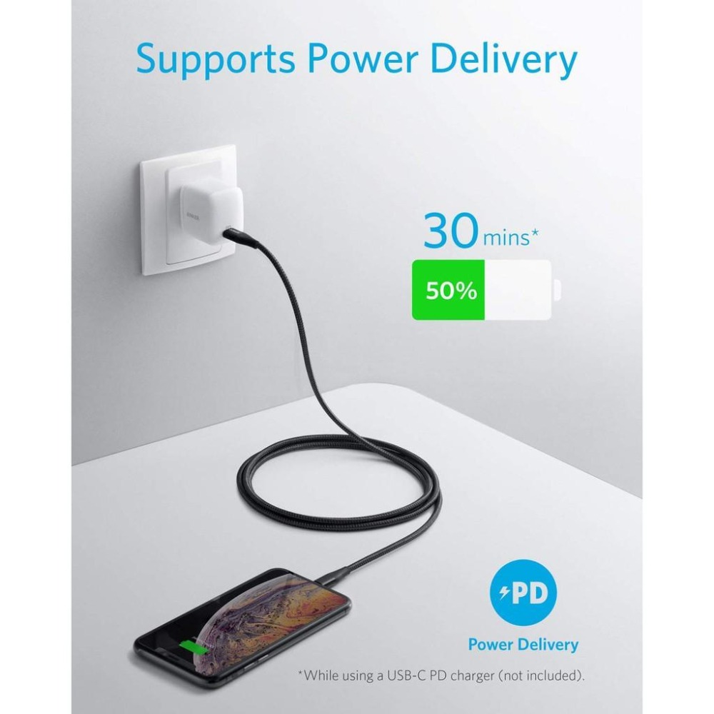 [現貨]Anker PowerLine + II USB-C to Lightning  MFi認證 1.8M-細節圖3