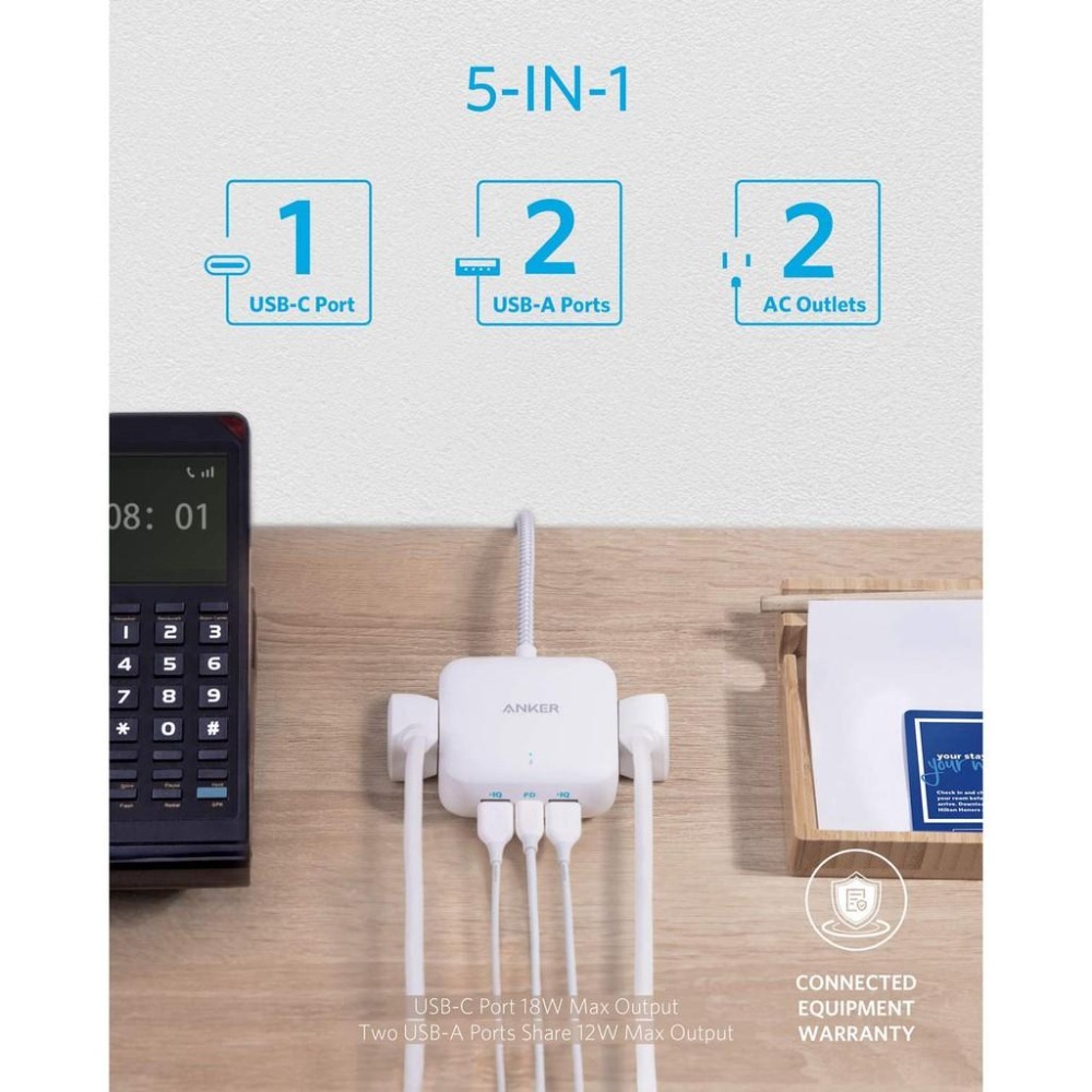 [現貨] Anker PowerPort Strip PD 2 min 延長線 PD快充 USB充電器 TYPE C輸出-細節圖3