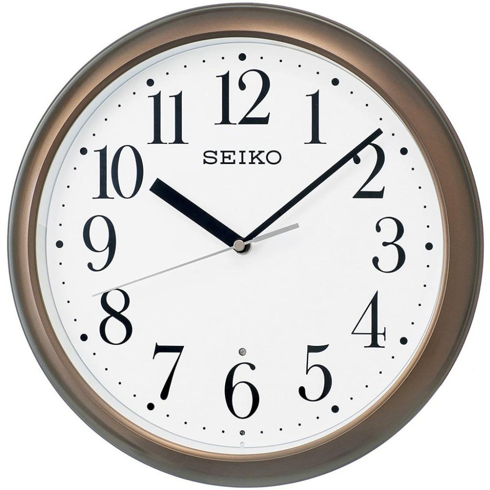 [現貨] SEIKO 精工電波掛鐘 自動對時 秒針停止功能明暗感應 電波鐘 銀色 30.5公分-細節圖2