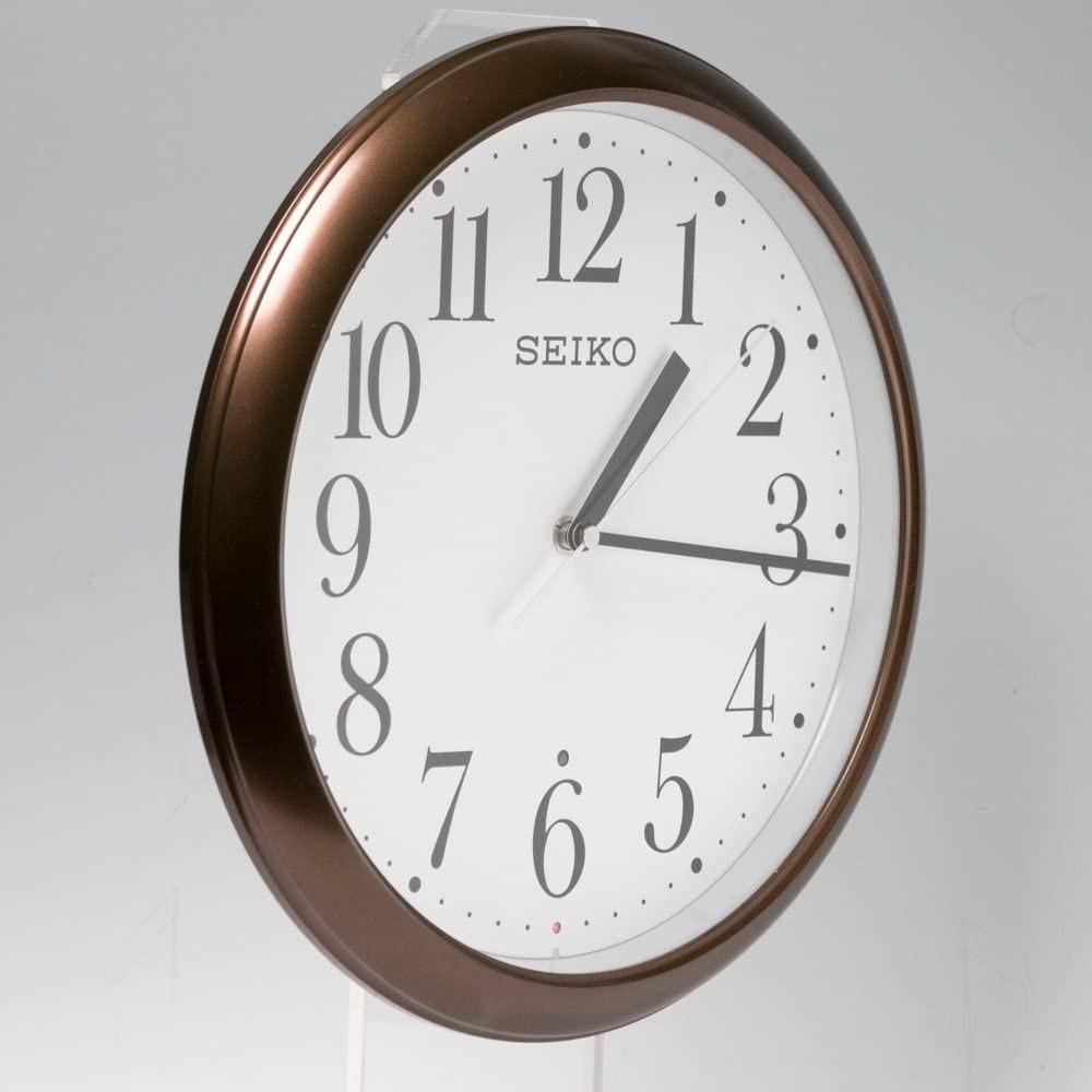 [現貨] SEIKO 精工電波掛鐘 自動對時 秒針停止功能明暗感應 電波鐘 銀色 30.5公分-細節圖5