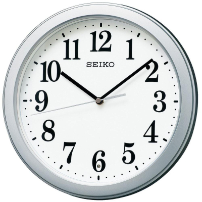 [現貨] SEIKO 精工電波掛鐘 自動對時 秒針停止功能明暗感應 電波鐘 銀色 黑色 棕色 28公分