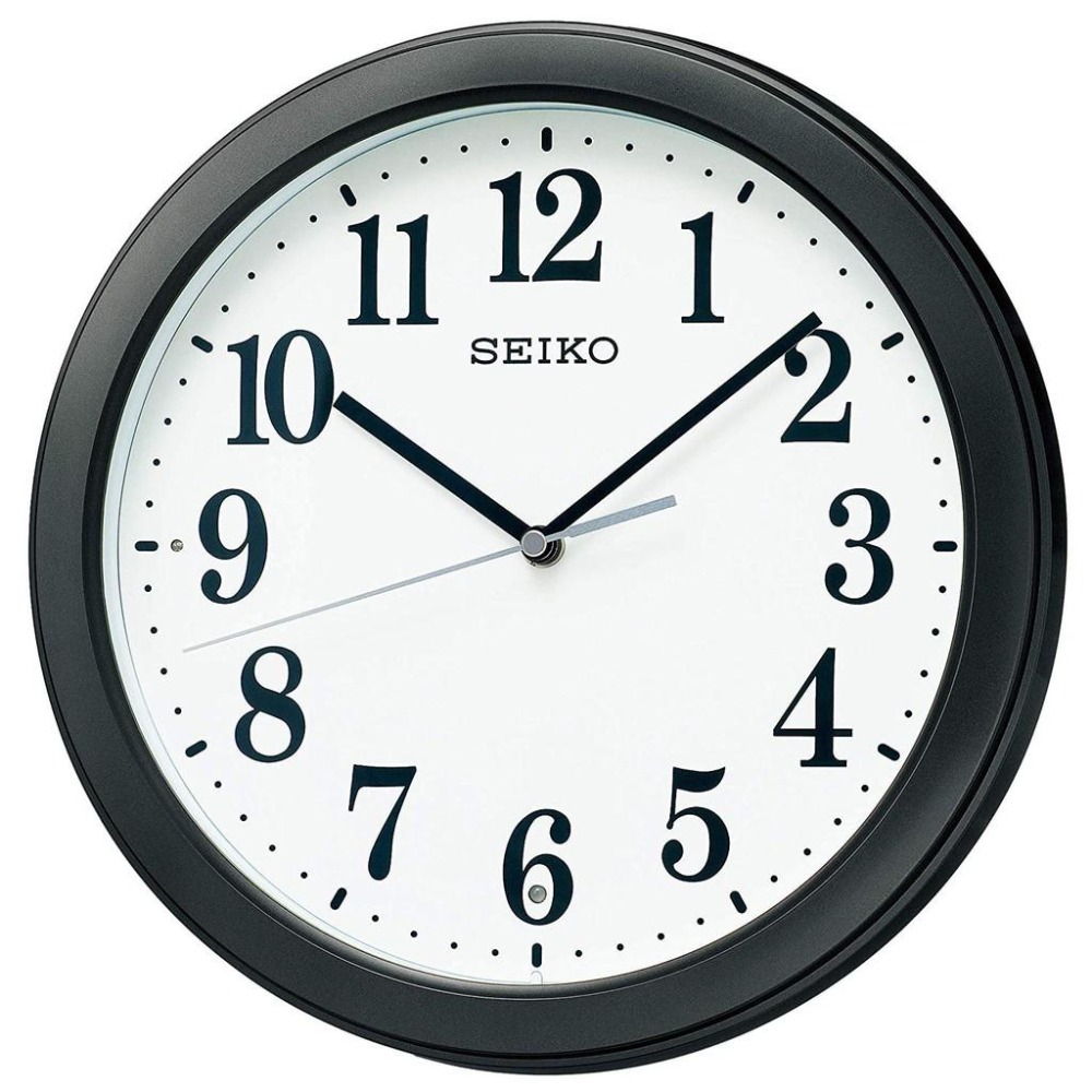 [現貨] SEIKO 精工電波掛鐘 自動對時 秒針停止功能明暗感應 電波鐘 銀色 黑色 棕色 28公分-細節圖2