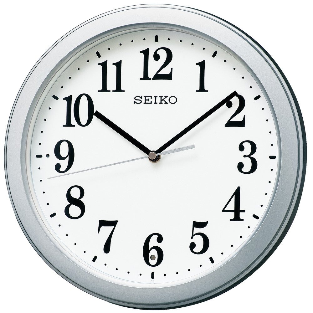 [現貨] SEIKO 精工電波掛鐘 自動對時 秒針停止功能明暗感應 電波鐘 銀色 黑色 棕色 28公分-規格圖9