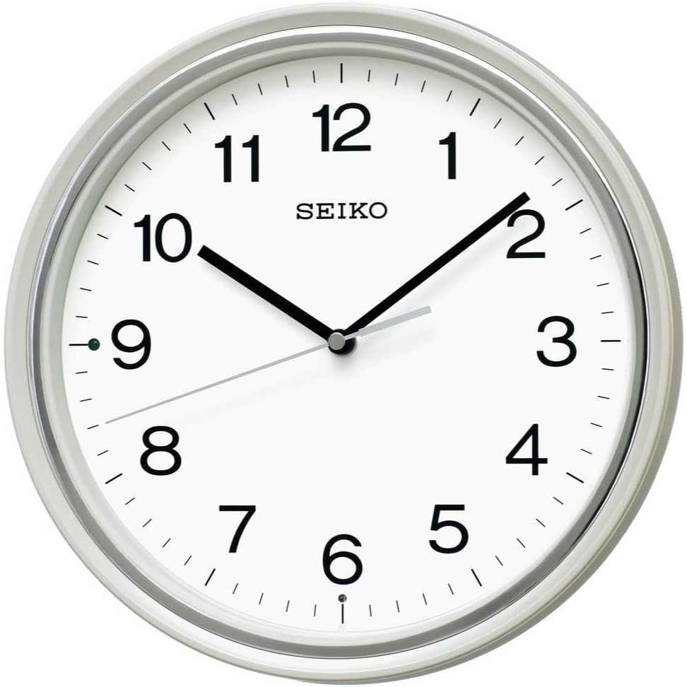 [現貨] SEIKO 精工電波掛鐘 自動對時 秒針停止功能明暗感應 電波鐘 銀色 黑色 棕色 28公分-規格圖9