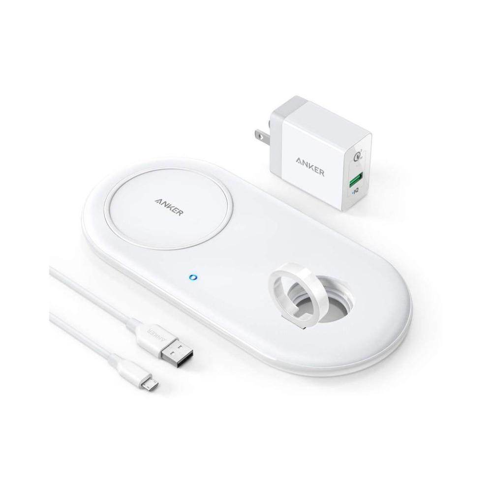 現貨]Anker PowerWave+ Pad 含Apple Watch支架Qi認證二合一無線充電版