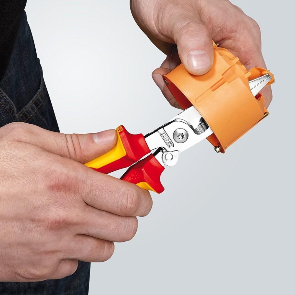 [現貨] 德國進口 KNIPEX 13 96 200 頂級工具 多功能鍍鉻剝線鉗 尖嘴鉗-細節圖5