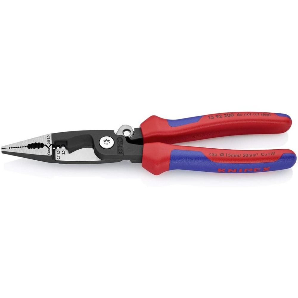 [現貨] 德國進口 KNIPEX 13 82 200 13 92 200頂級工具 多功能雙色剝線鉗 尖嘴鉗-細節圖2