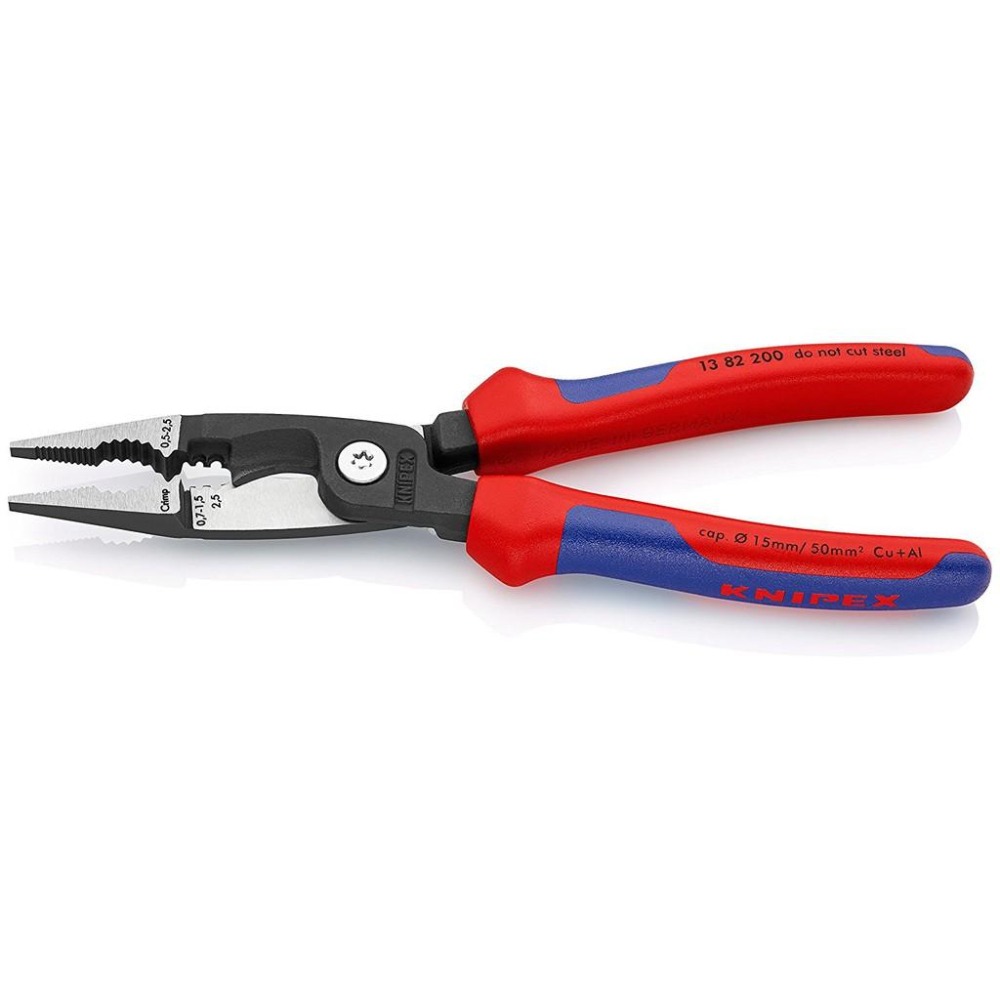 [現貨] 德國進口 KNIPEX 13 82 200 13 92 200頂級工具 多功能雙色剝線鉗 尖嘴鉗-細節圖3