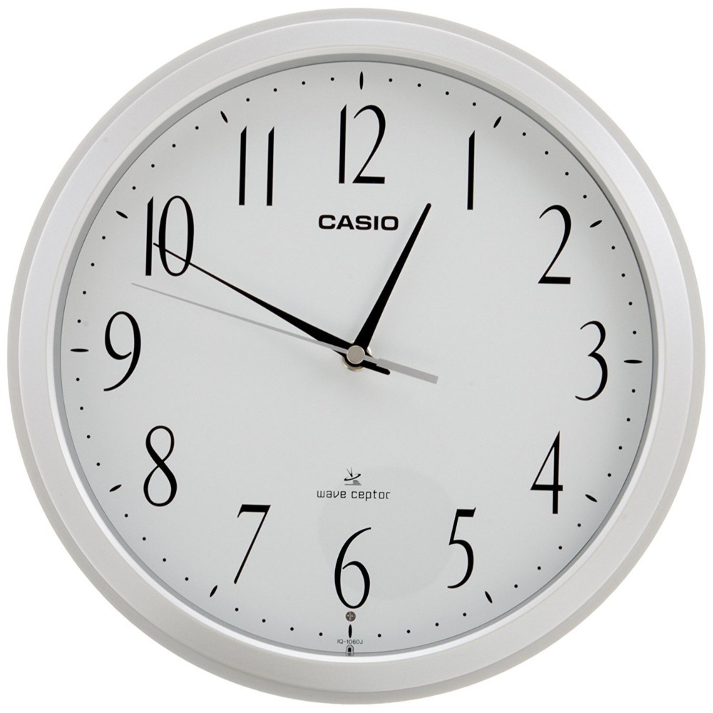 [現貨] CASIO 卡西歐電波掛鐘 自動對時 秒針停止功能明暗感應 電波鐘 26.8cm 白色 珍珠白 珍珠粉-細節圖3