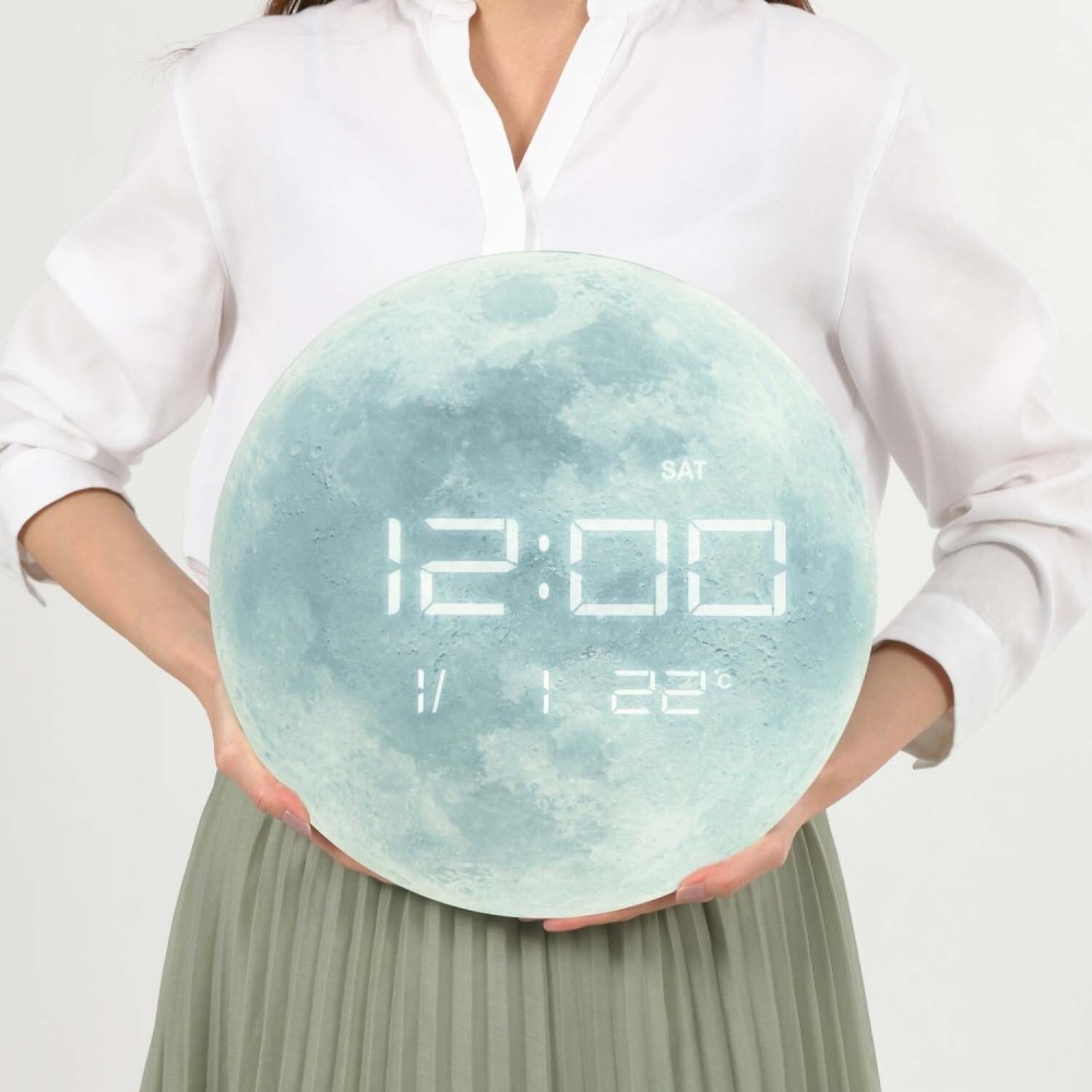 [現貨] MAG LED掛鐘 日曆顯示 溫度顯示 夜間自動減光功能 12/24小時顯示切換、LED顯示  32cm-細節圖2