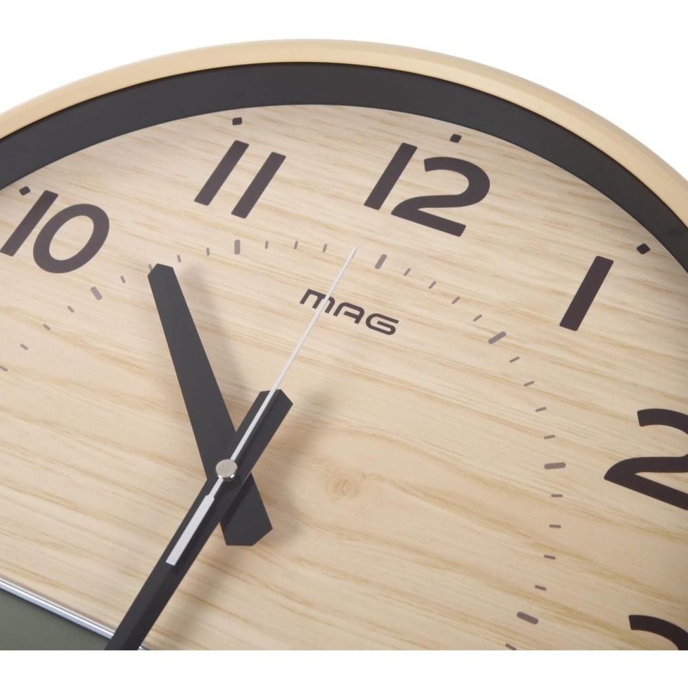 [現貨] MAG 電波掛鐘 電波自動對時 溫度顯示 濕度顯示 夜間秒針自動停止 35.5公分-細節圖3