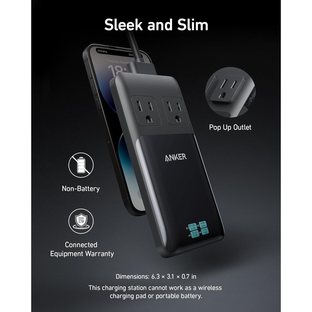 [現貨]Anker Prime 6-in-1 USB C Charging Station 140W輸出 充電延長線-細節圖3